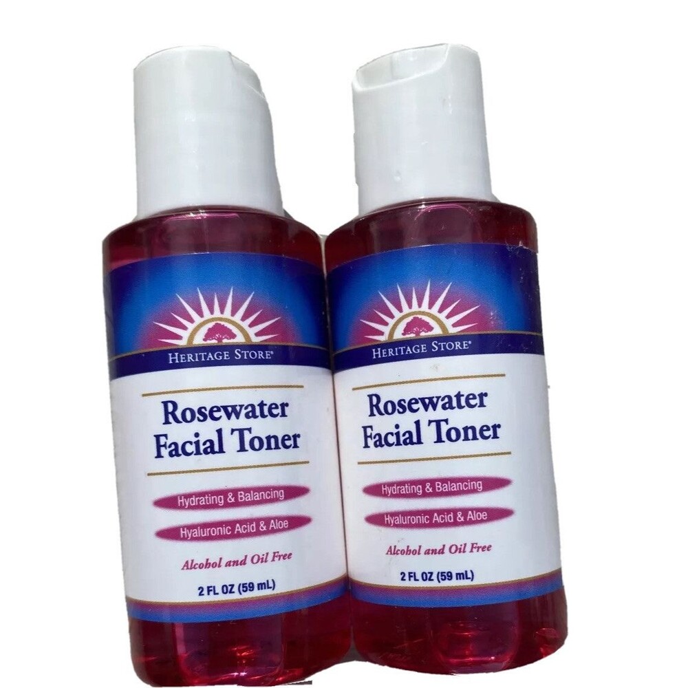 Heritage Store Rose Petals Rosewater Facial Toner Alcohol Free Lot Of 2 New